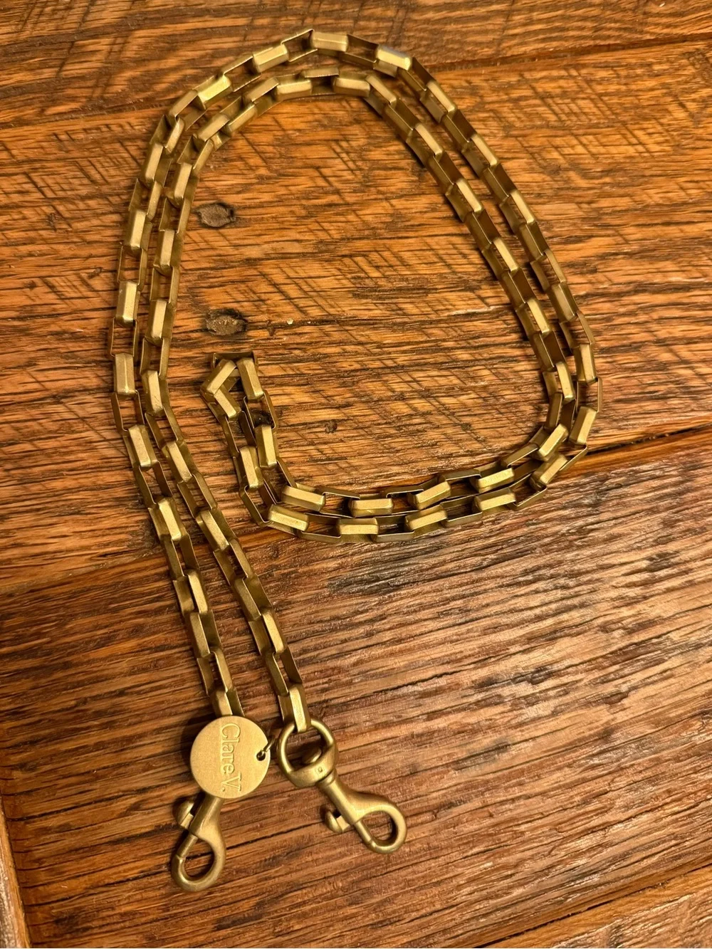 Gold Box Chain Crossbody Strap